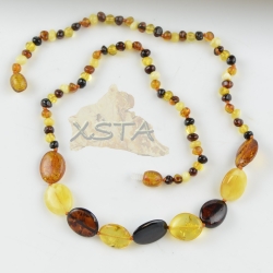 Amber necklace Mix polished